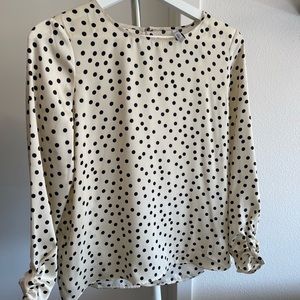 Mango polka dot silk shirt size 4